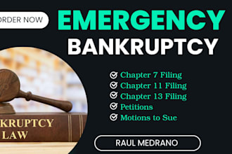 prepare and review bankruptcy court documents for chapter 7,11,13