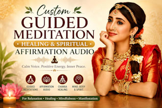 write and create custom guide meditation, healing, spiritual affirmation audio
