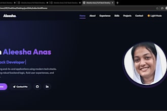 create a modern portfolio website for students and professionals