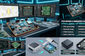 design pcb and embedded hardware prototypes for stm32 and esp32 projects