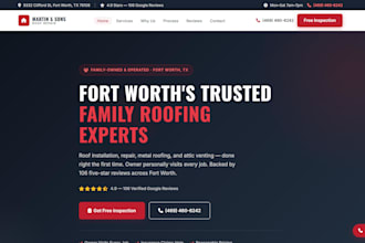build a professional website for your roofing business