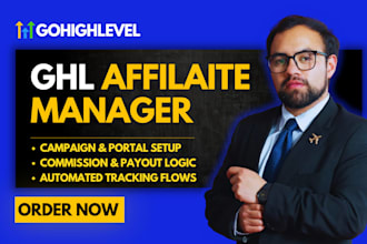 setup gohighlevel affiliate marketing, ghl affiliate manager, and ghl va