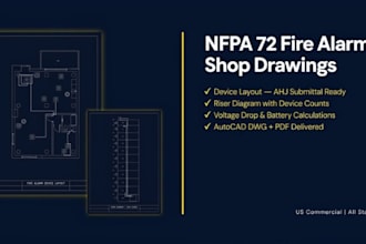 nfpa 72 fire alarm shop drawings, riser diagram, voltage drop, ahj submittal