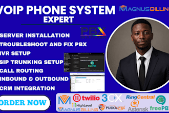 install fix freepbx magnus billing 3cx asterisk fusionpbx kazoopbx ghl twilio