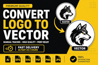 convert logo to vector, redraw and vectorize image