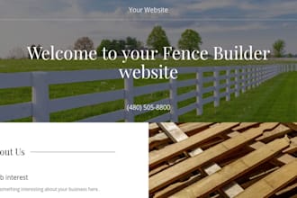 build squarespace fence contractor website installation website
