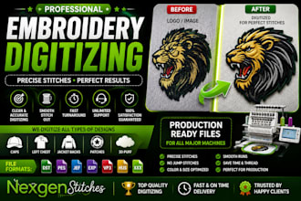 do professional embroidery digitizing for logo and images