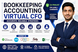 be your expert bookkeeper, accountant and virtual cfo