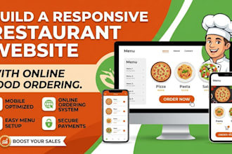 build a responsive restaurant website with online food ordering