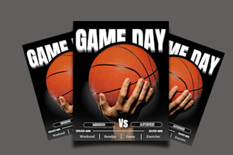 design sport flyers, basketball poster, foothball game flyer