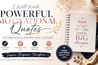 write powerful motivational quotes inspirational content