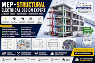 design mep plans electrical structural hvac plumbing and bim drawings
