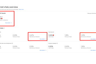 fix android app bugs, crashes, anrs, and improve android vitals