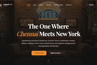 design and develop a premium restaurant or cafe website