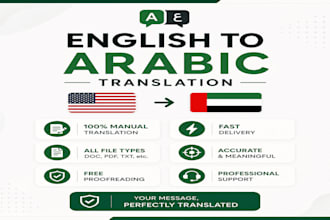 provide expert english to arabic translation