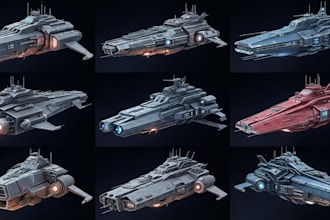 create spaceship concept art for you
