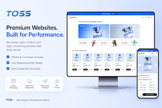 design, redesign and develop a peptide or supplement website