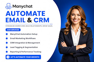 build smart email and CRM chatbots with manychat