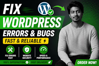 fix any wordpress error bug or broken website fast