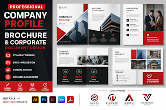 design a professional company profile, business proposal, and brochure