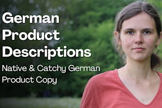 write catchy and persuasive german product descriptions