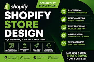 design or redesign a high converting shopify store for your business