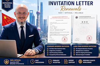 professional assistance with china business invitation letter renewals