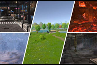 design stunning game environments background world and 3d game art 3d scene