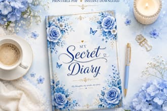 create  a permium printable secret diary pdf