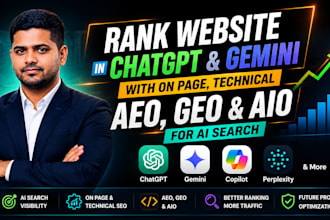 rank website in chatgpt gemini with on page technical aeo GEO aio for ai search