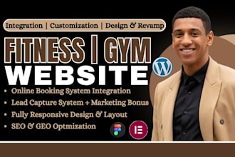 design fitness coaching website, gym website that books clients on autopilot