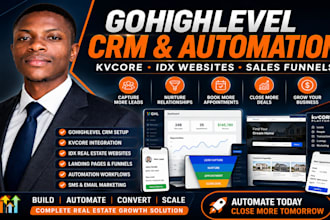 do gohighlevel crm kvcore landing page website idx sales funnel ghl automation