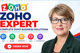 set up zoho CRM, zoho campaigns, zoho salesiq, zoho creator and zoho books