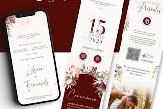 design wedding seating chart, welcome sign, set menu, save the date card signage