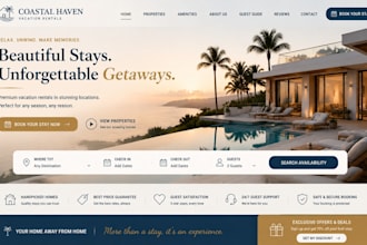 design squarespace vacation rental website holiday home airbnb rental website