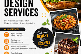 design modern food menu for resturant, cafes, social media