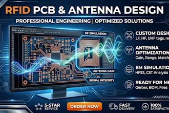 design uhf rfid antennas and rf pcb for long range tracking systems