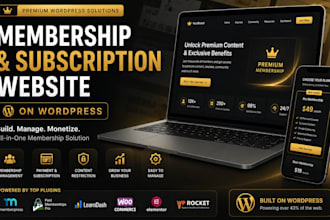 build membership website or subscription website on wordpress