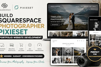 build squarespace photographer pixieset portfolio website development