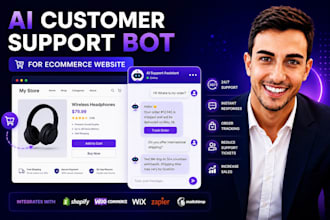 create ai customer support automation chatbot for shopify ecommerce website