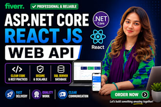 build a full stack web application using asp net core web API and react js