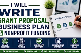 write grant proposal business plan and nonprofit funding