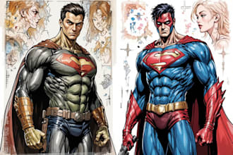 make professional superhero comic artwork