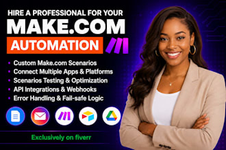 setup and fix make com automation n8n zapier automation make com expert
