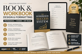 design and format premium workbooks, journals and books for amazon KDP