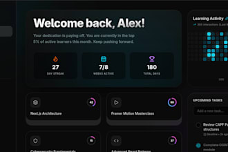 a gamified learning dashboard in nextjs and supabase