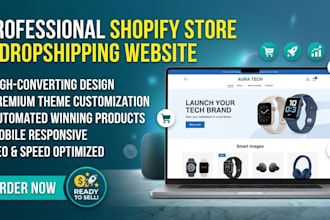 design a premium aesthetic shopify store or website