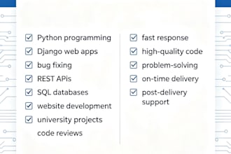 develop, fix, and debug python and django web applications