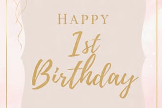 design a beautiful birthday poster for you in 24 hours