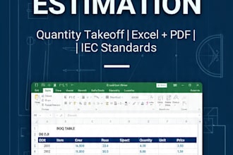 prepare boq , quantity takeoff, material estimation, for  electrical projects